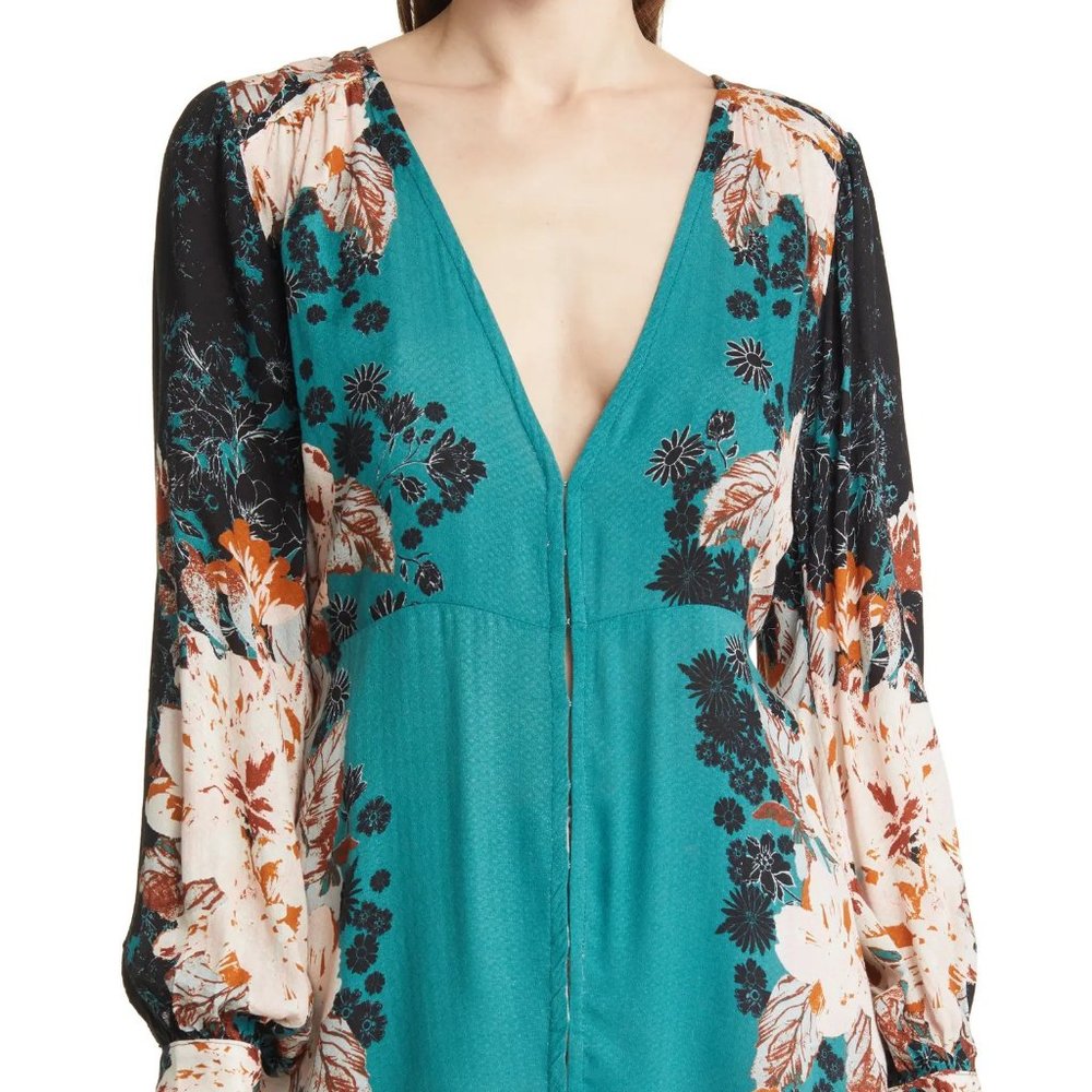 Mikayla Printed Long Sleeve Tunic - Green Balsam Combo